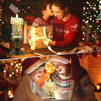 Christmas Flameless Candles, Flickering Flameless Candles with Timer, Christmas LED Candles Battery Operated, Snow Globe Candle Light for Christmas Decorations