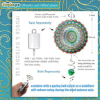 Mandala Rich Love Wind Spinner - 3D Kinetic Wind Spinners | 12″ Laser Cut Stainless Steel Hanging Sculpture & Catcher for Outdoor Garden Yard Decor | Mandala Gifts for Mom, Dad, Women, Men