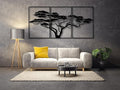 AILLA Tree of Life Wall Art Decor Set of 3 Wall Hanging Sculpture Modern Wall Home Decoration 3D Textured Sculptures for Living Room Bedroom Office Dinnig Room 3 Panels Family Tree Wall Hangings