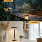 Cordless Table Lamp Rechargeable,Outdoor Table Lamps LED,5000mAh Battery Operated Lamp Stepless Dimming Table Lamps for Restaurant Dining Patio (2PRust)