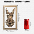Zotabe 5PCs Animal Heads Wall Decor, Animal Sculptures Wall Dec, Dog Door Wall Mount, Vintage Wall Sculpture, Resin Wall Hanging Decoration for Living Room Bedroom Kitchen Gift (Goggle Pup, 1)