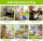 ABC Rug for Kids Playroom,Toddler Alphabet Carpet Washable for Baby Room,Classroom,Play Room,Floor,Bedroom (2.6×4ft)