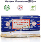 Satya Nag Champa Incense Sticks Bangalore- 250gm Bundle Natural Hand Rolled Non-Toxic Nagchampa BNG Insense Set with Raajsee Insence Stick Holder for Meditation, Yoga, Aromatherapy & Joss Sticks