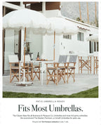 Business & Pleasure Co. Classic White Umbrella Base - Perfect for The Patio Table or Pool - Heavy Outdoor Square Metal Stand - Fits Beach, Market, & Patio Umbrellas - 55 lbs