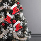 Hanging Christmas Ornaments 2025, Handcrafted Glass Blown Xmas Tree Decorations Holiday Ornaments Funny Gifts Collectible Winter Festival Decor for Home Party, Christmas Boots