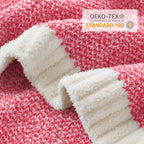 Snuggle Sac Hot Pink Throw Blanket for Couch, Pink Blanket Super Soft Microfiber Blankets Warm Cozy Knit Fuzzy Plush Lightweight Throws Gift for Women Girls, Hot Pink, 50x60 inches