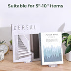 8 Pack Acrylic Book Display Stand - Adjustable Clear Easel Holder Display Collector Stand for Comic Books, CD DVD, Plates, Magazines, Postcard, Artworks, Collectibles & Home Office Decor