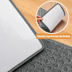 PURE ERA Carpet Stair Treads Tape Free Non Slip Indoor Stair Carpet Stair Protectors Pet-Friendly Non-Slip Skid Resistant Washable Reusable 8" x 30"(14 Pieces,Gray Mini-Diamond Trellis)
