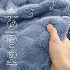 Bedsure GentleSoft King Size Blanket for Bed - Super Soft Cozy Blankets for Women Men Girls, Large Fuzzy Fleece Throw for Bedroom Decor, Ashley Blue,108x90 Inches