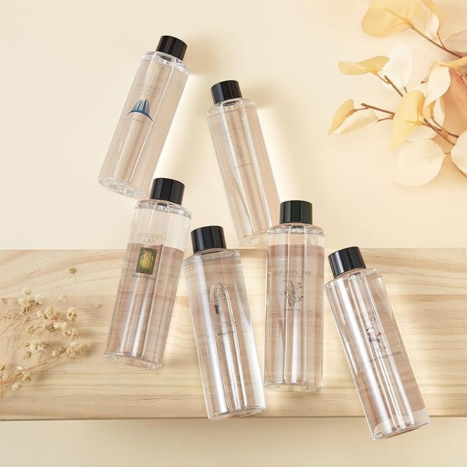 Chloefu LAN Luxury Hotels Scented Oil Diffuser Refill 6.76 fl oz Natural Essential Oil, Ideal for Living Rooms, Bedrooms, Hotels, or Offices