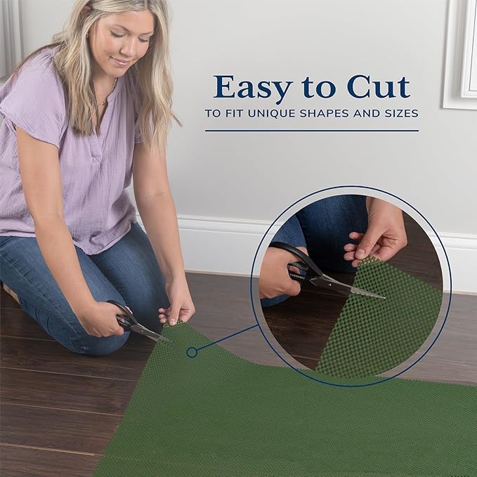 Veken Runner Rug Pad Gripper for Hardwood Floors, Non Slip 2x8 Ft Dark Green Rug Pads for Area Rugs, Thick Rug Grippers for Tile Floors, Under Carpet Anti Skid Mat, Keep Your Rugs Safe and in Place
