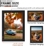 KTKDE 13x19 Picture Frame Set of 5, Wooden frames black, Vertical & Horizontal Wall Hanging for Wall Display,Studio Gallery Photo Frame for Photos, Posters & Art Prints