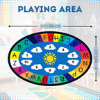 Genki - Kids Rugs for Playroom - ABC Learning Area Rug for Play Room, Classroom, Kindergarten, and Preschool - Kid Alphabet Educational Carpet for Childrens and Toddler Mat - Non Slip | 3'3"x4'11"