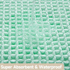 Waffle Bath Mat, Boho Bathroom Rugs Non Slip Washable Super Absorbent Quick Dry Cute Bath Mat Farmhouse Bathroom Decor, 36"x24" Aqua Blue