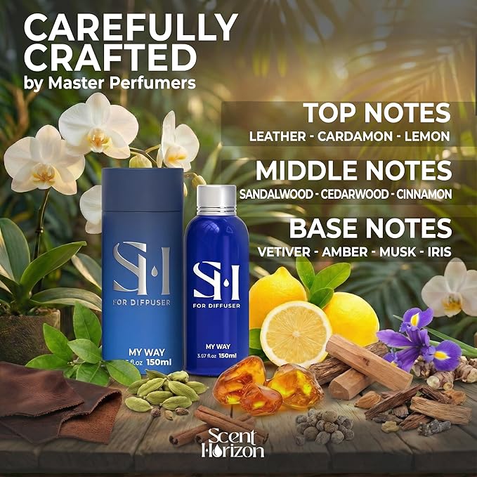 My Way No.1024 Hotel Diffuser Oil Refill, 5.07 Fl oz | 150ml, Luxury Home Scent Fragrance Oil for Diffuser Ultrasonic and Waterless Diffuser Oil and Crafting, Long-Lasting Aroma