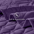 akkialla King/Cal King Quilt Set, Grayish Purple Lightweight Microfiber Bedspread Coverlet, Boho Geometric Pattern, Soft All-Season Bedding, 3-Piece (1 Quilt, 2 Pillow Shams) | Breathable fabric, Modern style