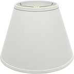 Aspen Creative 32682 Transitional Empire Shape Spider Construction Lamp Shade, White, 7" Top x 13" Bottom x 9-1/2" Slant Height