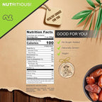 NUT CRAVINGS - Dried Jumbo Medjool Dates, No Sugar Added, Unsulphured (6oz, 1 Pack) Ramadan & Iftar Favorite - Sweet Healthy Snack, Vegan, Kosher, Resealable Bag