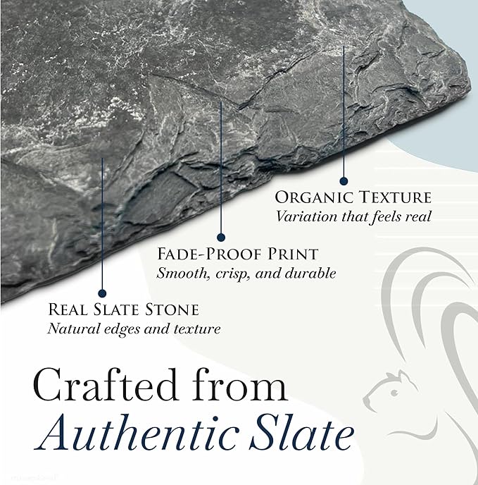 Ink Personalized Slate Stone Address Plaque - Address Signs for Houses - Customized House Sign - Outdoor House Number - Wall Decor Home Address Numbers - Garden Decor Signs (16"x10")