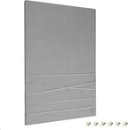 Navaris Fabric Memo Bulletin Board - 12" x 17" Velvet Memory Board for Wall to Display Photo Collages, Pictures, Notes - Includes 6 Push Pins - Gray