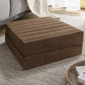 Codi High Density Foam Floor Pillow 2 Sets, 5" Thick Large Meditation Cushions Seating for Adults and Yoga Sitting, Washable Thick Couch Cushion with Soft Tufted Covers - 22 inch Coffee