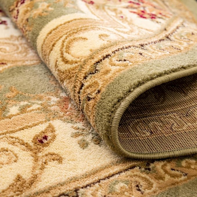 Rugs.com Chateau Collection Rug – 8' x 11' Cream Medium Rug Perfect for Living Rooms, Kitchens, Entryways
