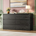GarveeHome 6 Drawer Dresser for Bedroom, Wide Wood Chest of Drawers Handle Free, Large Modern Dresser Storage Cabinet for Living Room, Hallway Entryway