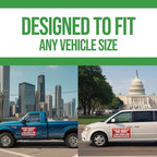 Pack of 2 Custom Vehicle Signs by BCB – Personalized Magnetic Door Decals | Removable Advertising Signage for Cars, Trucks & Vans | Customizable Magnetic Sheets | Multiple Sizes | Made in USA