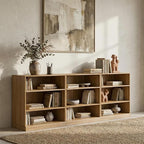 Casaphoria 31" H Wooden Bookshelves, 3 Tier Heavy Duty Bookshelf with Adjustable Shelves, Farmhouse Bookshelf with 16" Deep Storage Space for Living Room,Bedroom & Home Office