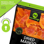 NUT CRAVINGS - Dried Mango Slices, Lightly Sweetened (32oz, 2 LB) Tu Bishvat Favorite - Sweet Healthy Snack, Vegan, Kosher, Resealable Bag