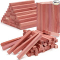 Homode Cedar Blocks for Clothes Storage, 100Pcs Cedar Sticks, Aromatic Red Cedar Wood Chips, Cedar Planks for Closets, Drawers, Wardrobe