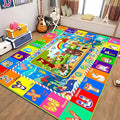 Baby Play Mat for Floor, ABC Kids Play Mat, Forest Animals Kids Rugs for Girls and Boys Playroom, Foldable Rug for Baby Toddler Infants Crawling Playing (Green, 110.2X78.7 INCH)
