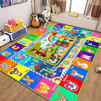 Baby Play Mat for Floor, ABC Kids Play Mat, Forest Animals Kids Rugs for Girls and Boys Playroom, Foldable Rug for Baby Toddler Infants Crawling Playing (Green, 78.7X59 INCH)
