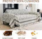 HAOMAIJIA Non Slip Couch Cover Sofa Covers for 3 Cushion Couch Washable sectional Couch Covers for Dogs pet Furniture Protector Couch Cover Blanket for Living Room (MR-Black, 71"x118")