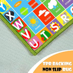 Alphabet Rug for Kids - Soft ABC Kids' Rug with Non-Slip Backing, Educational Playroom Carpet for Toddlers with Letters, Numbers & Shapes - 9'2" x 6'7" (Rectangular)