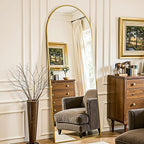 Full Length Mirror, 58"x18" Arched Full Body Mirror, Oversized Floor Mirrors, Leaning Free Standing Mirrors, Hanging Mounted Large Mirrors for Bedroom Dressing Room, Cloakroom, Gold