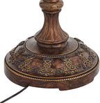 Barnes and Ivy Traditional Italian Standing Floor Lamp Candelabra Style 4-Light 64.5" Tall Bronze Brown Gold Bell Shade with Trim Decor for Living Room Reading House Bedroom Family Home