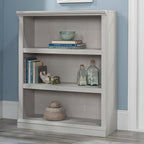 Sauder 3 Tier Book Shelf Wooden Bookcase Multipurpose Bookshelf for Home Office, Living Room, in Glacier Oak