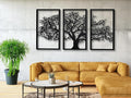 VAILLA Wood Wall Art Decor Wall Hanging Sculpture Modern Home Decoration 3 Panels Nature Wall Hangings Large Wooden Wall Arr 3D Textured Sculptures for Living Room Bedroom Office Dinnig Room (Tree of Life)