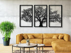 VAILLA Wood Wall Art Decor Wall Hanging Sculpture Modern Home Decoration 3 Panels Nature Wall Hangings Large Wooden Wall Arr 3D Textured Sculptures for Living Room Bedroom Office Dinnig Room (Tree of Life)