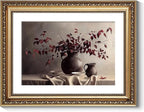 ARPEOTCY Vintage Gold Framed Wall Art Decor, 11x14 Inch Vase Still Life Painting Artwork, Classical Canvas Wall Art for Living Room Bedroom, Antique Farmhouse Kitchen Decor