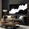 Abstract Wall Art Ready To Hang Canvas Art Wall Decor Print Modern Paintings Black And White Wall Art Prints Canvas Painting Picture For Bedroom Bathroom Office Decoration 20" X 40"