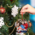 Personalized Custom Photo Ornaments for Christmas Tree - Ceramic Hanging Ornaments for Couples, Family, Wedding