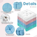 Jerify Floor Pillow Cushions 22 x 22 Inch Round Square Large Meditation Floor Pillow for Classroom Adult Meditation Picnic Party Seating Learning Daycare School(20x20x5'',Square,Mixed Blue)