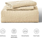 Love's cabin Quilts for Full Bed Camel Bedspreads Bedding Set - Lightweight Bedspread Comforter - Coin Pattern Bedding Coverlet for All Season - 3 Pieces (1 Quilt, 2 Pillow Shams)
