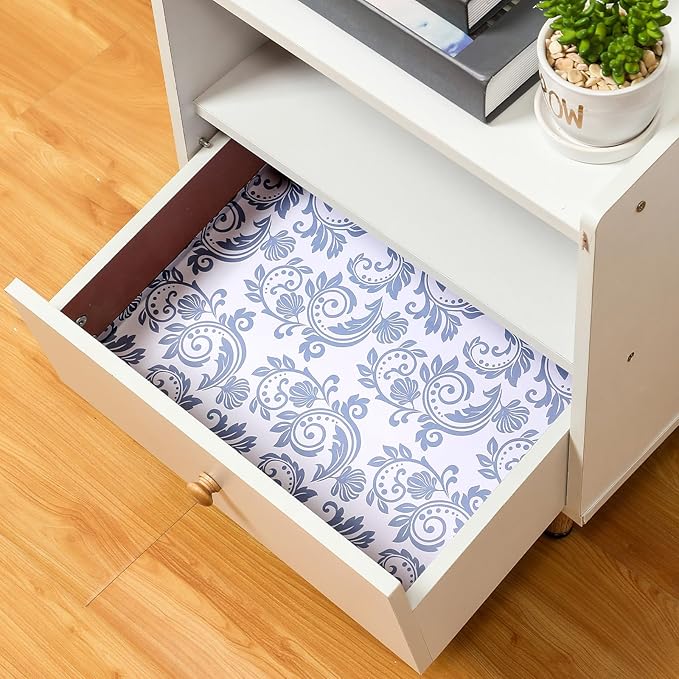 10 Sheets Drawer Liners for Dresser Scented Drawer Liners Non Adhesive Scented Paper for Fragrant Home Shelf Closet(Linen,Chic Pattern)