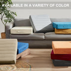 22 inches Floor Pillow for Adults - Large Meditation Cushion with Thick Foam & Soft Tufted Cover - Premium Outdoor Square Floor Cushion Seat - Yoga Pillows for Sitting On Floor - Khaki