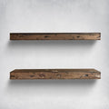 Urbandi Rustic Distressed Floating Shelves, Set of 2, Handmade Out of Pine Wood, 3 Inch Thick, Made in USA (Jacobean, 36Lx3Hx8D)