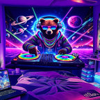 NYZE Astronaut Space Tapestry for Bedroom, Glow in the Dark Room Decor Wall Tapestries, Cool Galaxy Planet Wall Hanging, Wall Hanging for Men Guys Gamer Room Dorm Living Room 79in×59in