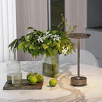 1 Pack Rechargeable Table Lamps Cordless, Portable 5000mAh Outdoor Table Light, 3 Color Stepless Dimming LED Table Lamp with Memory Function, for Home/Dinner/Patio/Restaurant.(Light Cafe)